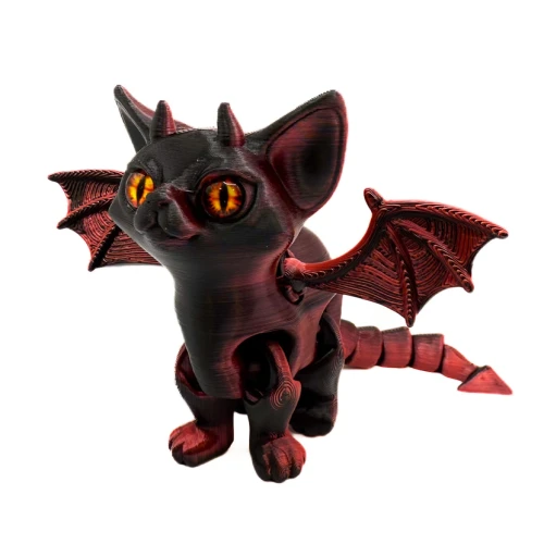 3D Printed Wizard Cat - Red