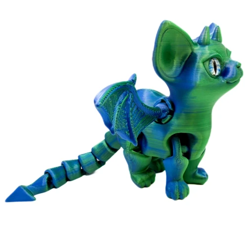 3D Printed Wizard Cat - Green