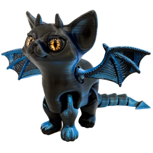 3D Printed Wizard Cat - Blue
