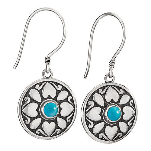 Earrings - Round w/ Turquoise