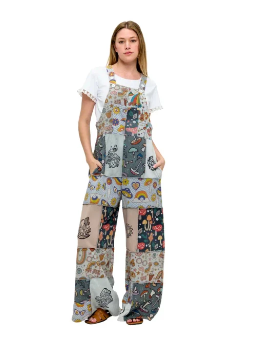 Overalls - Boho/Whimsical Mushroom