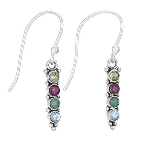 Earrings - Peridot/Ruby/Emerald/Blue Topaz