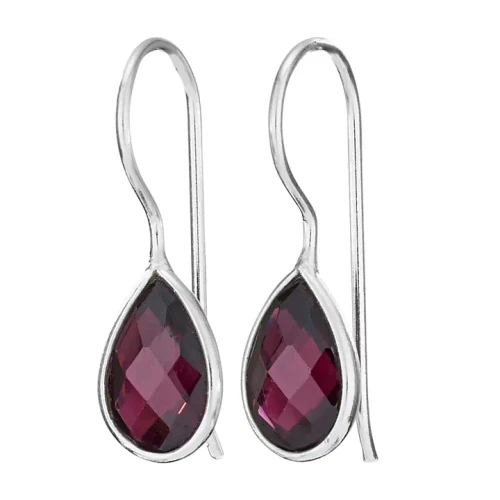 Earrings - Red Rain Garnet