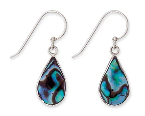 Earrings - Teardrop Paua Shell