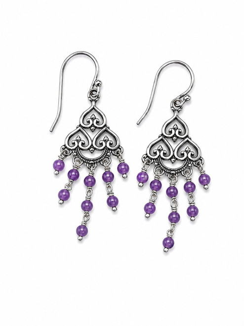 Earrings - Amethyst Chandeliers