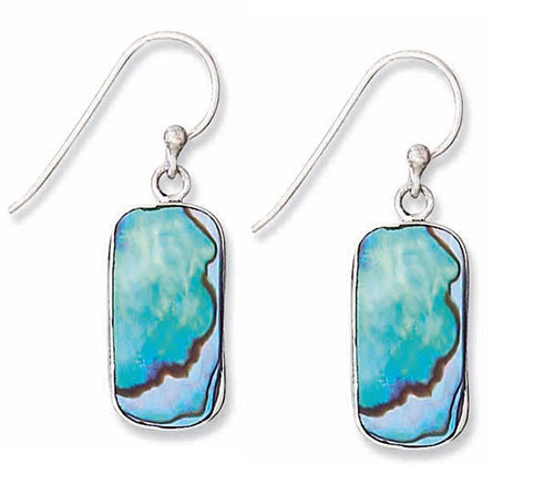 Earrings - Rectangle Paua Shell
