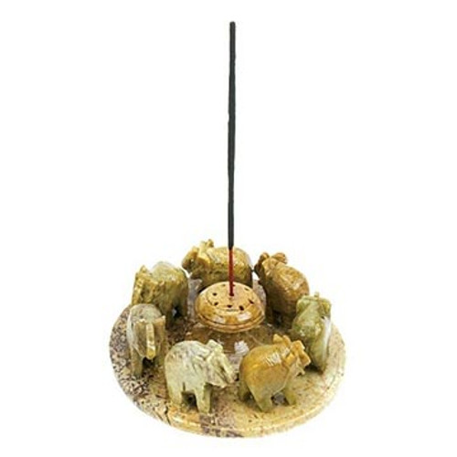Incense Holder - Elephants in Circle