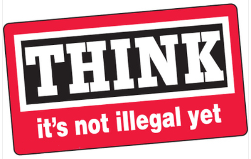 Sticker - Think it's not illegal yet... Sticker - Think it's not illegal yet...