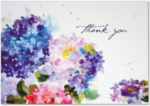Thank You Note Cards - Hydrangeas