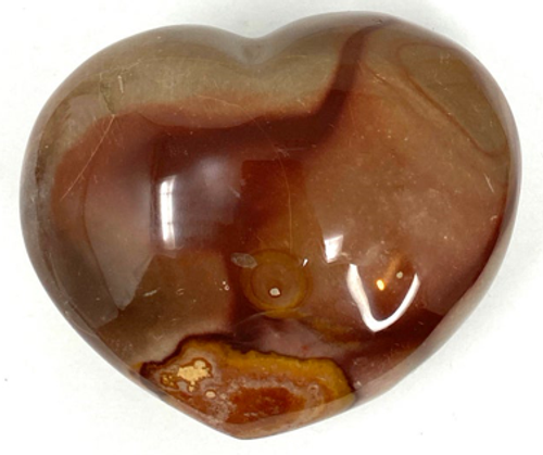 Puffed Gemstone Heart - Desert Jasper