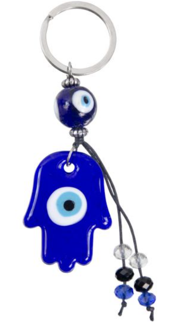 Key Chain - Evil Eye Talisman w/ Fatima Hand