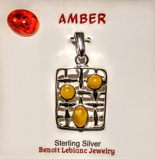 Sale Pendant - Zen Garden W/ Amber Sale Pendant - Zen Garden W/ Amber