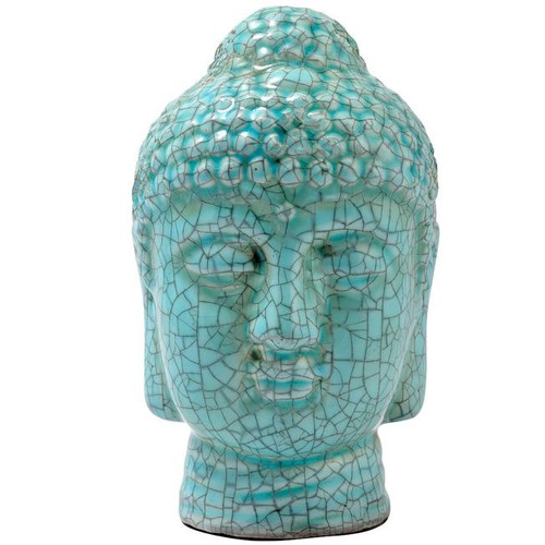 Buddha Head - Crackle Finish/Blue Buddha Head - Crackle Finish/Blue