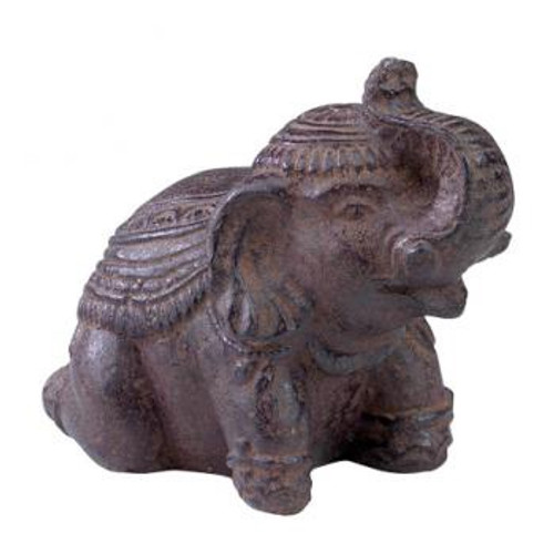 Statue - Brown Stone Elephant Statue - Brown Stone Elephant