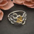Ring - Honeycomb w/ Bee Ring - Honeycomb w/ Bee