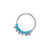 Sale Ring - Rhodium Plated Synthetic Turquoise