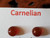 Gemstone Earrings - Carnelian/Cabochon/8mm Gemstone Earrings - Carnelian/Cabochon/8mm
