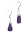 Earrings - Wire Wrapped Tear Drop/Amethyst