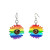 Earrings - Rainbow Sunflower Earrings - Rainbow Sunflower