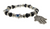 Bracelet/Evil Eye - Black w/ Fatima Hand