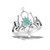 Ring - Lotus Silhouette w/ Turquoise