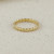 Ring/Gold - Flat Beaded Band Ring/Gold - Flat Beaded Band