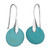 Earrings - Turquoise Disc on Modern Wire