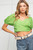 Shirt - Sweetheart Crop Top/Apple Green