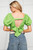 Shirt - Sweetheart Crop Top/Apple Green