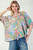 Top - Printed Peach Blossom/Vintage Lime