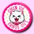 Button Pin - Chin Up/Fangs Out