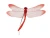Dragonfly Plant Stake - Red