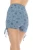 Shorts - Peace Sign/Drawstring/Blue