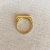 Ring/Gold - Bubble Flat Top Stackable Ring