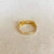 Ring/Gold - Bubble Flat Top Stackable Ring