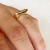 Ring/Gold - Bubble Flat Top Stackable Ring