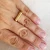 Ring/Gold - Bubble Flat Top Stackable Ring