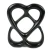 Double Heart/Soapstone/Black - Small/4"