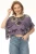 Scarf Top - Moonflower w/ Cats/Violet