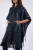 Baja Blue Hippie Poncho: Hooded with Tassels