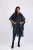 Baja Blue Hippie Poncho: Hooded with Tassels