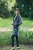 Hippie Wanderer Jacket: Patchwork in Dove Gray