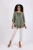 Blouse - Embroidered Boho Peasant/Green