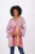 Blouse - Bell Sleeve Flowy Tunic: Pink Flora Aura