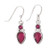 Earrings - 2 Garnet Stones