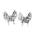 Earrings/Post - Open Wing Butterflies