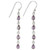 Earrings - 4 Teardrop Faceted Amethyst