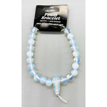 Bracciale Power Con Pietre Opalite – Elasticizzato, Gemme Da 8mm, Portafortuna Per Umore E Stanchezza