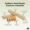 Redbarn Beef Cheek Roll - Glazed BULLY - Sm/Md