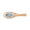 Bass A1 The Hybrid Groomer, Shine & Condition Pet Brush, Natural Bristle + Alloy Pin, Pure Bamboo Handle, Medium Oval , Striped or Dark Finish